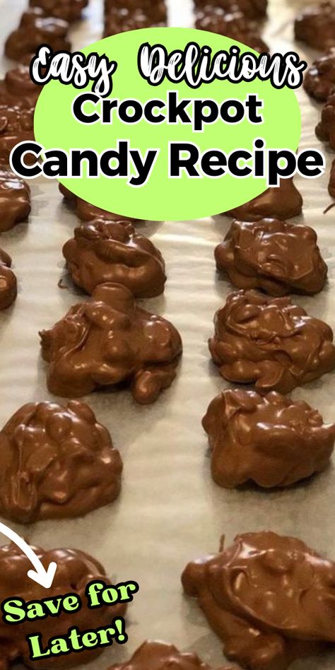 Easy Crockpot Candy Crockpot Candy Recipes Trisha Yearwood, Crockpot Candy Recipes Christmas, Crock Pot Candy Recipes, Crockpot Chocolate Candy, Slow Cooker Candy Recipes, Easy Crockpot Candy, Crockpot Christmas Candy, Holiday Crockpot, Crock Pot Candy