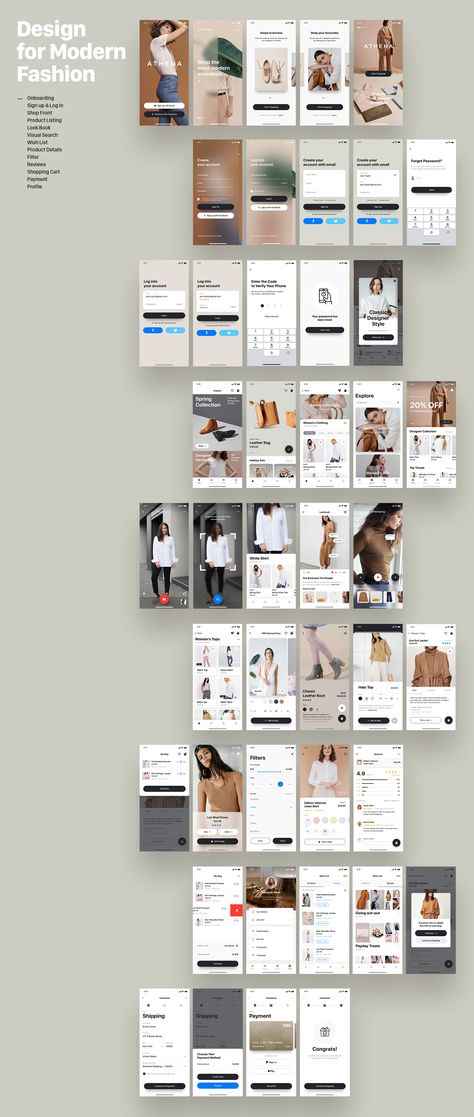 Athena Mobile UI Kit — UI Kits on UI8 Application Ui Design, Ui Design Mobile, Ui Ux 디자인, E-commerce App, App Design Layout, Mobile Ui Patterns, Web Design Mobile, Mobile App Design Inspiration, Ui Patterns