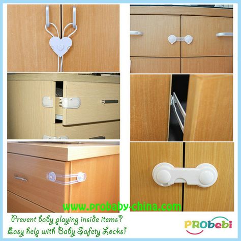 #baby safety lock, ideal for locking cabinet, bookcase, drawer etc. Keep baby safety at home. www.probaby-china.com. Baby Cabinet, Baby Proof Cabinets, Locking Cabinet, Diy Lazy Susan, Cupboard Locks, Toddler Proofing, Cabinet Bookcase, Puppy Proofing, Baby Safety Gate