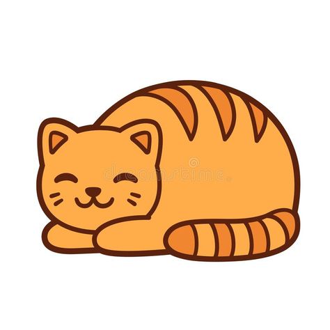 Cat Loafing Drawing, Cat Loaf Illustration, Orange Cat Painting Easy, Cat Bread Drawing, Cat Loaf Drawing, Cat Bread Loaf, Orange Cat Cartoon, Kawaii Bread, Cute Orange Cat