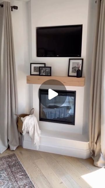 Before & After Transformations on Instagram: "DIY corner fireplace build by @sabrinapougnet 🔥

______________
#beforeandafter #home #architectures #design #decoration #architect #homedecor #architecturaldigest #traditionalhome #luxuryhome #luxuryhomes #homemade #exteriordesign #new #renovation #dreamhome #graphicdesign #beautifulhomes #homedecor #beforecraft #designbuild" Corner Diy Fireplace, Corner Fireplace Update, Fireplace Makeover Corner, Diy Corner Fireplace With Tv, Corner Fireplace With Built Ins, Corner Fireplace Diy, Diy Corner Fireplace, House Flips, Corner Fireplace Ideas