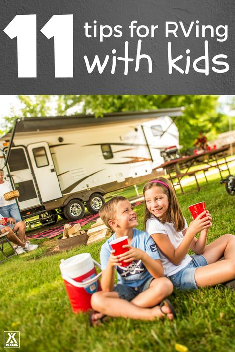 While RVing is a great way to explore with your kids, it can also be stressful. Cut[…] Camping Trip Checklist, Camping With Toddlers, Rv Camping Checklist, Rv Road Trip, Camper Living, Camper Life, Camping Checklist, Camping Activities, Camping Essentials