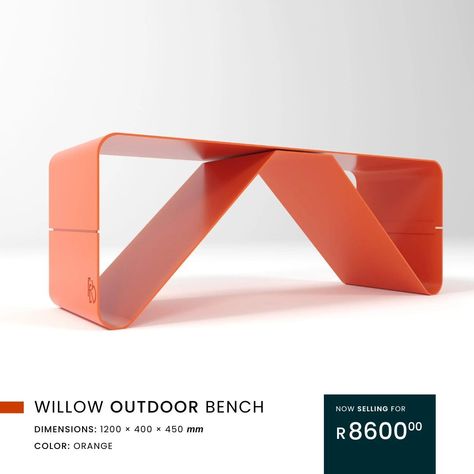 The Willow Outdoor Bench is a modern, sculptural metal bench designed for unique outdoor spaces. Made from high-quality weather-resistant materials, it offers both style and durability. Interior designers and home decor enthusiasts such as you will appreciate its versatility as it seamlessly complements various modern aesthetics. More than just seating, the Willow elevates your outdoor space and serves as a blank canvas for your creative vision. Choose from a variety of colors: black, charc... Modern Bench Outdoor, Unique Outdoor Spaces, Metal Bench, Modern Bench, Bench Designs, Outdoor Bench, Modern Aesthetics, Weather Resistant, Outdoor Space