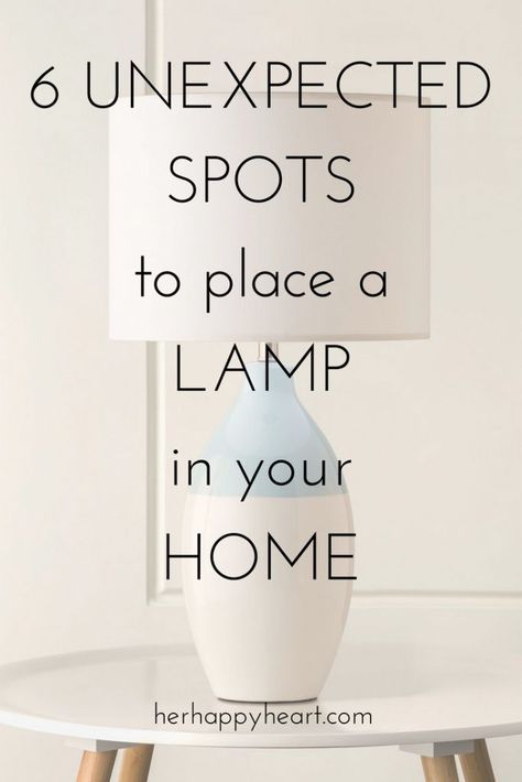 For the Love of Hygge: 6 Unexpected Spots to Place a Lamp in Your Home | Love the idea of Hygge but don't know where to start? Lamps are the bread and butter of Hygge! Check out these 6 unexpected spots in your home that are surprisingly lamp friendly. Home decor | Home improvement | Hygge home | Hygge decor Lamps For Small Spaces, Small Living Room Lamp, Table Lamps In Living Room, Lamp On Entry Table, Entry Table Lamp Ideas, Cottage Style Lamps, Small Table Lamps Living Room, Entry Table Lamp, Where To Put Lamps In Living Room