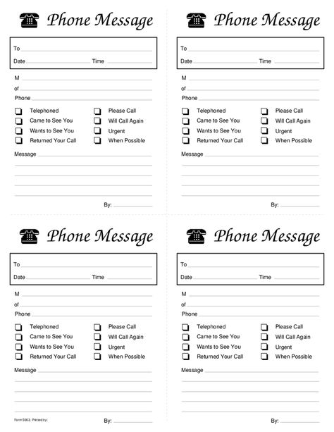 4 Phone Message Templates - Free Sample Templates Phone Message Template, Message Template, Memo Template, Printable Invoice, Phone Template, School Template, Back Message, Free Cover, Resume Sample