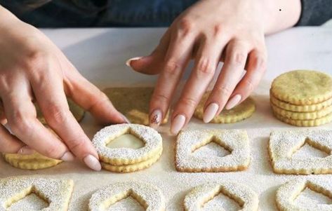 Lavender-Pistachio Linzer Cookies | Edible Nashville Poppy Seed Cookies, Pistachio Butter, Linzer Cookies, Light Cakes, English Breakfast Tea, White Chocolate Ganache, Creamed Eggs, Breakfast Tea, Cut Out Cookies