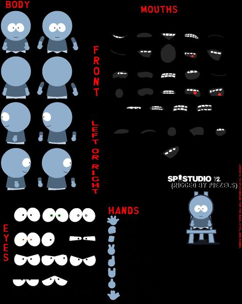 South Park Drawing Reference, South Park Sprites, Southpark Character Base, South Park Fractured But Whole Oc, South Park Art Style Tutorial, South Park References, South Park Eyes, South Park Character Base, South Park Base