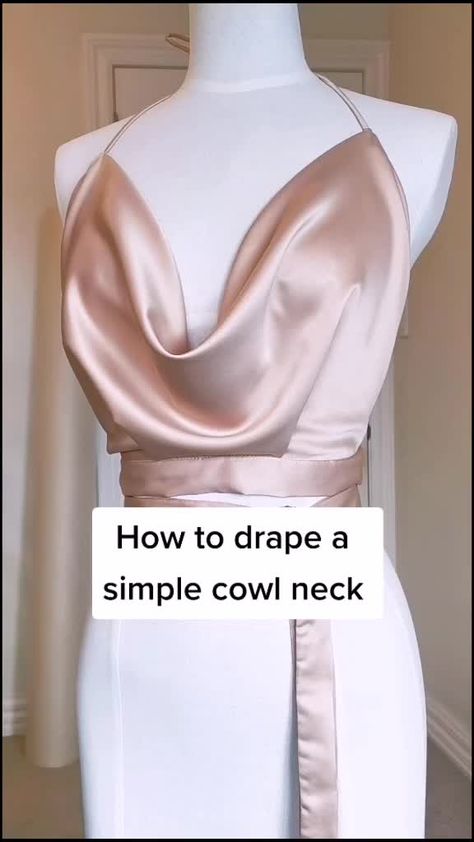 How To Make A Draped Top, Top Making Tutorials, Cowl Neck Pattern, Sewing Tutorials Clothes, Sew Ins, Diy Clothes Design, Diy Fashion Hacks, Fashion Sewing Tutorials, Diy Fashion Clothing