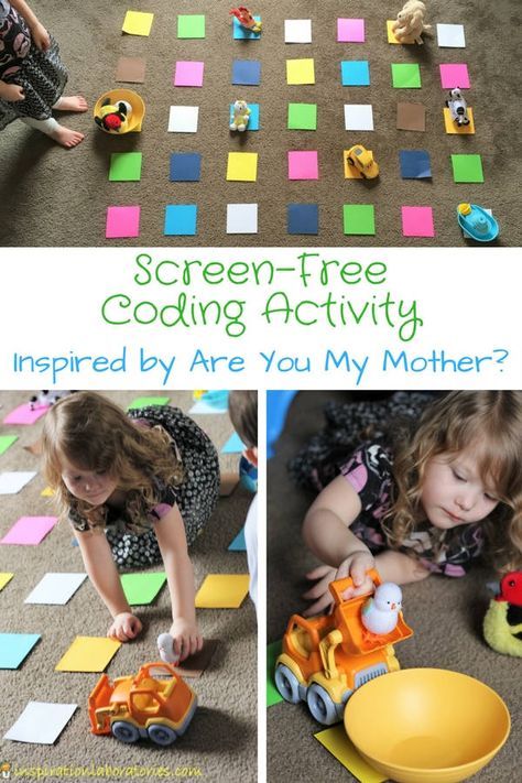 Coding For Preschoolers, Coding Activities For Preschoolers, Preschool Technology, Unplugged Coding Activities, Coding Activities, Are You My Mother, Coding Games, Activity For Preschoolers, Teaching Coding