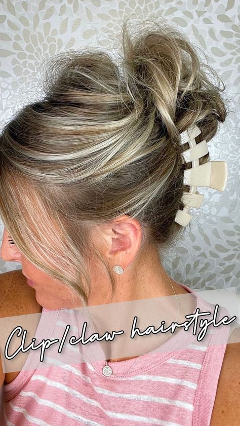 Ashley Erickson, Messy Bun For Short Hair, Fine Hair Tips, Short Hair Up, Short Hair Bun, Hair Bun Tutorial, Easy Hair Updos, Clip Hairstyles, Hairdos For Short Hair