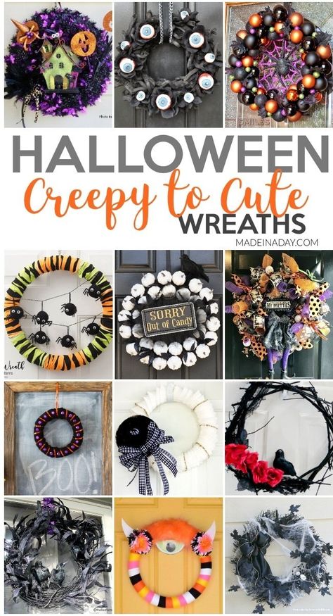 Raven Wreath, Eyeball Wreath, Crow Wreath, Scary Halloween Wreath, Witch Hat Wreath, Monster Wreath, Halloween Maze, Spider Wreath, House Wreath