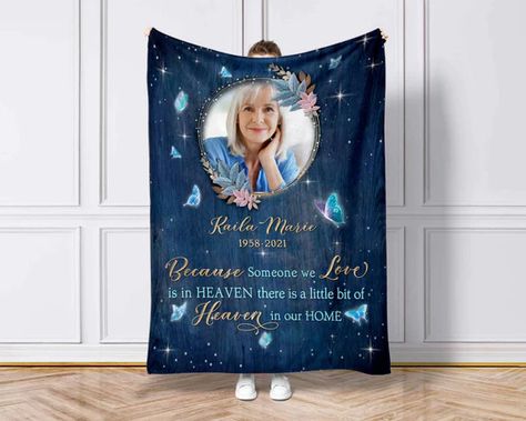 Memorial Blankets With Pictures For Loss Of Mother, Sympathy Blanket For Funeral, Bereavement Blanket Loss Of Grandma, Loss Of Son, Memorial Blanket, In Loving Memory Gifts, Memory Blanket, Personalized Memorial Gifts, Loss Of Mother, In Memory Of Dad, Custom Memorial