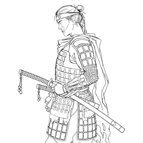 Ghost Of Tsushima Drawing, Ghost Of Tsushima, Biker Patches, Outline Drawings, A Ghost, The Brain, Karate, Easy Drawings, Art Inspo