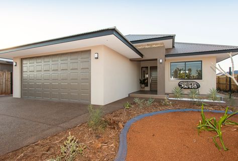 Colorbond Roof  Colorbond Jasper roller Door and Feature portico render Colourbond Roof, Colorbond Roof, Roller Door, Garage Door Design, Home Exterior Makeover, Roller Doors, Living Room Partition, Exterior Makeover, Living Room Partition Design