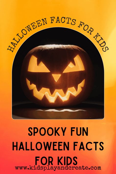 Halloween is a fun and scary holiday that kids look forward to each Fall season. Ever wonder why we celebrate Halloween? Why do people get dressed up in costumes? Where did the idea of trick-or-treating come from? Find out the answers to these questions and more with these fun Halloween facts for kids! https://www.kidsplayandcreate.com/fun-halloween-facts-for-kids Halloween Facts For Kids, Halloween Fun Facts, Pumpkin Facts, Halloween Questions, Origin Of Halloween, Fun Facts For Kids, Halloween Facts, Daycare Ideas, Did You Know Facts