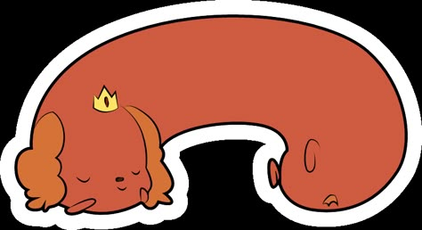 Adventure Time Sleeping Hot Dog Princess Sticker. Hot Dog Princess from the Kingdom of Hot Dogs is sleeping. Adventure Time Hot Dog Princess, Jake The Dog Plush, Hot Dog Princess, Adventure Time Dog, Adventure Time Parties, Adventure Time Drawings, Lady Rainicorn, Adventure Time Style, Adventure Time Princesses