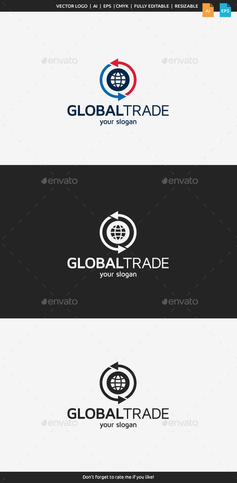 Global Trade Logo Template Vector EPS, AI. Download here: http://graphicriver.net/item/global-trade-logo-template/11367678?ref=ksioks Export Logo Ideas, Import Export Logo, Export Logo, Trading Company Logo, Trading Logo, Transport Logo, Trade Logo, Global Logo, Transportation Logo