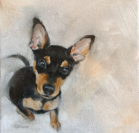 Miniature Pinscher Art, Tips For Dogs, Mini Pinscher, Wildlife Artwork, Puppy Art, Canine Art, Miniature Pinscher, Dog Drawing, Dog Paintings