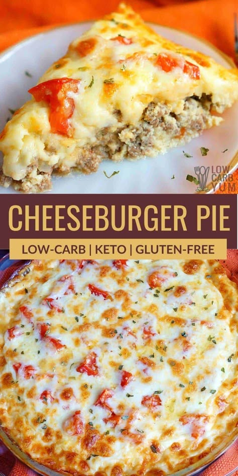 Cheeseburger Pie, Keto Casseroles, Breakfast Low Carb, Keto Beef, Keto Beef Recipes, Low Carb Casseroles, Keto Dinners, Low Carb Diet Recipes, Healthy Low Carb Recipes