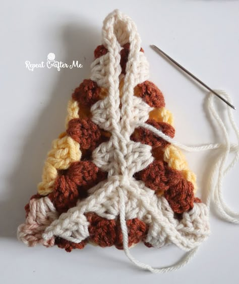 Crochet Granny Square Tree Ornaments - Repeat Crafter Me Granny Square Crochet Christmas Tree, Christmas Yarn Crochet, Boho Crochet Christmas Tree, Granny Square Trees, Granny Square Crafts Projects, Granny Square Christmas Trees, Crochet Holiday Ornaments, Granny Square Christmas Tree Ornament, Xmas Crochet Decorations