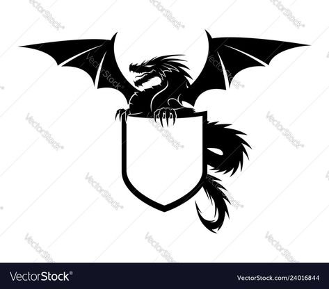 Shield Illustration Design, Book Illustration Layout, Heraldry Design, Dragon Logo, Medieval Dragon, Dragon Shield, Dragon Tales, Book Logo, White Dragon