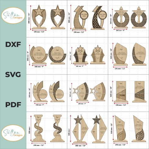 Wooden Trophies Design, Cnc Plywood Projects, Cnc Products Ideas, Wood Trophy Design, Wooden Trophy Design, Award Trophy Design, Trophy Design Ideas, Personalized Wood Gifts, Laser Cut Wood Ornaments