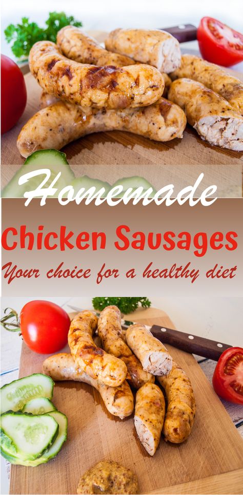 How To Make Chicken Sausage Recipes, Chicken Sausage Homemade, Sausage Chicken Recipes, How To Make Chicken Sausage At Home, Making Chicken Sausage, Chicken Brats Recipes, Chicken Sausages Recipe, Diy Chicken Sausage, How To Make Chicken Sausage