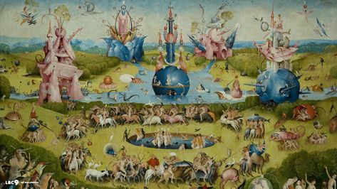 garden of earthly delights by hieronymus bosch Jeronimus Bosch, Hieronymus Bosch Paintings, Hieronymous Bosch, The Garden Of Earthly Delights, Istoria Artei, Earthly Delights, The Garden Of Eden, Jan Van Eyck, Garden Of Earthly Delights