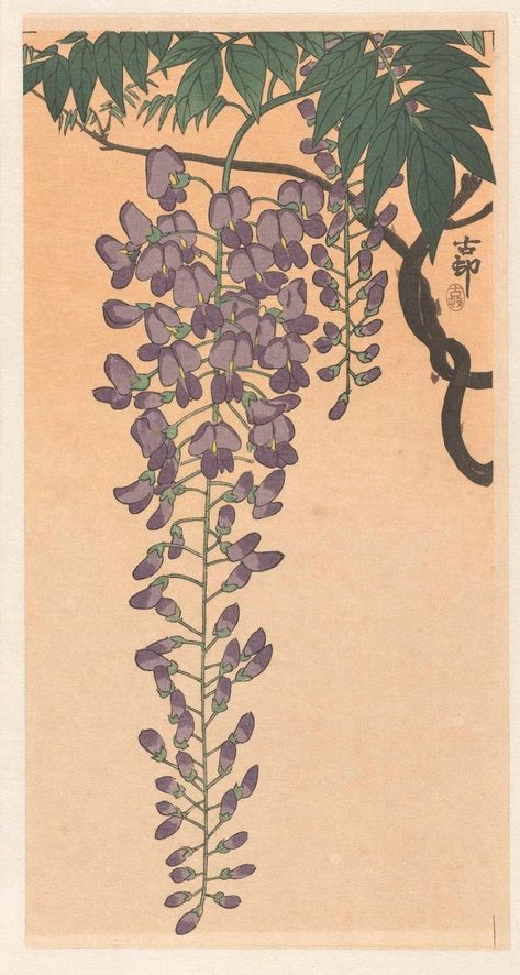 Art Print High Quality, Japanese Simple Wall Art, Asian Bathroom Art, Japanese Garden Wall Art, Modern Japanese Art Prints, Sturt Desert Pea Art, Japanese Woodcut, Woodcut Art, Ohara Koson