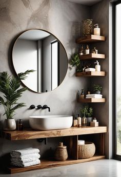 Natural Bathroom Design, Bathroom Redecorating, Small Apartment Bathroom, Condo Bathroom, Disney Room Decor, Interior Decoration Ideas, Pastel Home Decor, Bathroom Counter, Bathroom Inspiration Decor