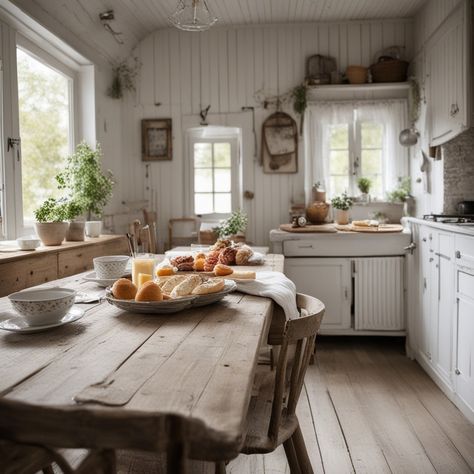 Level up your table setting game with a rustic style cheesecloth runner - it adds some texture to an old wooden kitchen table and complements the 'cottage core' aesthetic #cottagecore #tablesettingsinspo #cottage Cottage Core Table, Old Wooden Kitchen, Cheesecloth Runner, Rustic Table Runner, Cottage Core Home, Table Runner For Wedding, Cheesecloth Table Runner, Wooden Kitchen Table, Rustic Table Runners