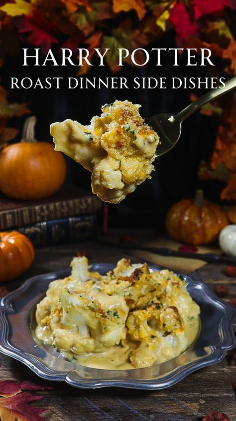 Harry Potter Halloween Recipes, Fall Movie Themed Dinner, Harry Potter Side Dishes, Harry Potter Thanksgiving Food, Harry Potter Breakfast Food Ideas, Hogwarts Feast Food, Harry Potter Potluck Ideas, Harry Potter Inspired Recipes, Hogwarts Food Recipes