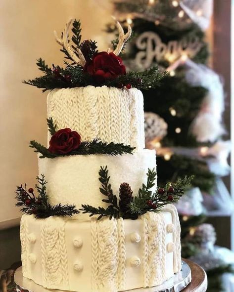 Wonderland Wedding Cake, Christmas Wedding Cakes, Winter Wedding Cake, Naked Cakes, Winter Wedding Decorations, December Wedding, Winter Wedding Inspiration, Winter Wonderland Wedding, Wonderland Wedding