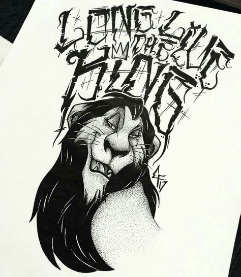 Scar tat Scar Lion King Tattoo, Scar Rey Leon, Gotik Tattoo, Scar Lion King, Lion King Tattoo, Tattoo Over Scar, Tattoo Disney, King Tattoo, King Drawing