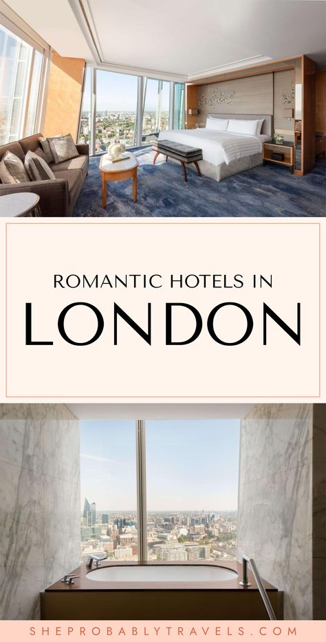 These are the MOST Romantic Hotels in London! In this post I share the best places to stay in London for couples, the top romantic hotels in London, the best weekend getaway for couples in London, the best hotels for valentines in London and the best hotels for couples in London! If you're planning a trip away with your loved one, these Romantic Hotels in London are PERFECT for you. #Travel #London #Romantic #Hotels Places To Stay In London, London Hotel Room, Rosewood London, Weekend Getaways For Couples, Hotels In London, Romantic Hotels, Cafe Royal, Soho Hotel, Travel London