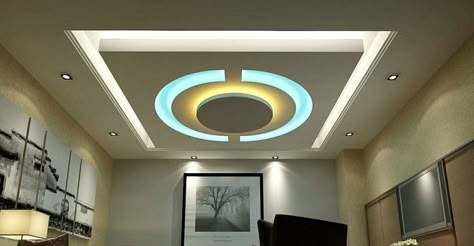 Beautiful POP Ceiling Designs: 25 Latest Ideas To Try In 2020 Simple False Ceiling Design, Gypsum Ceiling Design, False Ceiling Bedroom, Office Light, False Ceiling Living Room, Gypsum Ceiling, Pop False Ceiling Design, Pop Ceiling Design, House Ceiling Design