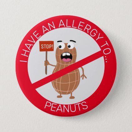 peanut allergy button Peanut Allergy, Dark Underarms, Saddle Brown, Good Healthy Recipes, Food Allergies, Christmas Card Holders, Sea Shell, Hand Sanitizer, Custom Holiday Card