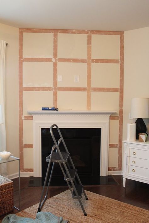 Fireplace Accent Walls, Fireplace Feature, Fireplace Trim, Fireplace Feature Wall, Simple Fireplace, Diy Fireplace Makeover, Fireplace Update, Brick Fireplace Makeover, Plank Walls