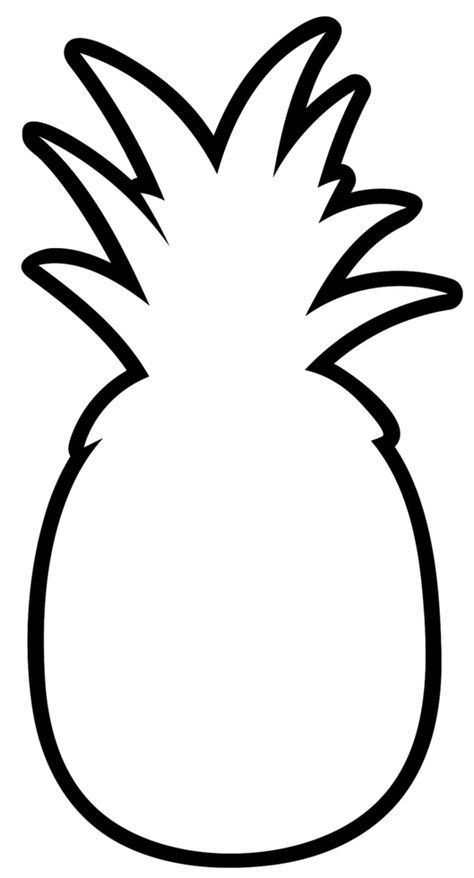 Pineapple Outline, Drawing For Kids, Free Png, Png Images, Template Design, Pineapple, Vector Free, Royalty, Royalty Free