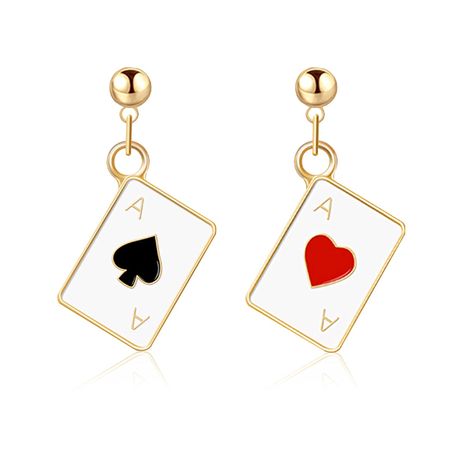 PRICES MAY VARY. 【HEARTS SPADES ACES DANGLE EARRINGS】 The hearts and spades A are a magical pattern. These poker aces stud earrings can bring good luck to the wearer and make the wearer more attractive.A simple design for the Poker lover or the one who's always got a pair of aces up their sleeve! It will bring you all the luck you're ever gonna need. 【HYPOALLERGENIC】These earrings are hypoallergenic, lead and nickel free making it the perfect piece for those with sensitive skin. It will not irri Card Earrings, Black Spades, Poker Card, Needle Earrings, Kokichi Ouma, Red Heart Earrings, Cheap Earrings, Ace Of Hearts, Poker Cards