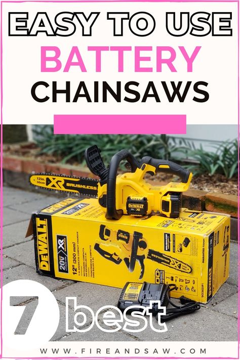 A new Dewalt battery powered chainsaws Battery Powered Chainsaw, Chainsaw Reviews, Best Chainsaw, Chainsaw, Easy To Use, Electricity, Engineering, Good Things