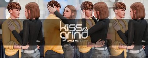 SIMS4 MOD | Kiss-n-Grind 1.6 Waved Kiss | Patreon Sims4 Mod, New Mods, Sims4 Clothes, Dance Club, Cc Sims, Couple Dancing, Sims 4 Cc Finds, First Kiss, Add Ons