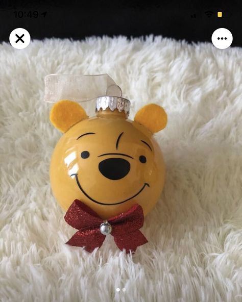 Winnie The Pooh Ornaments Cricut, Winnie Pooh Christmas Tree, Disney Baubles Diy, Muppet Ornaments Diy, Winnie The Pooh Christmas Ornaments Diy, Diy Winnie The Pooh Ornaments, Paw Patrol Ornaments Diy, Disney Christmas Themes Ideas, Dr Seuss Ornaments Diy