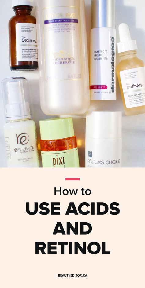 How to Use Acids and Retinol in a Skincare Routine | Beautyeditor Skin Care Routine For 20s, Anti Aging Skin Products, Face Scrub, Aging Skin Care, Skin Care Regimen, Skin Care Products, Facial Care, Anti Aging Skin Care, Aging Skin