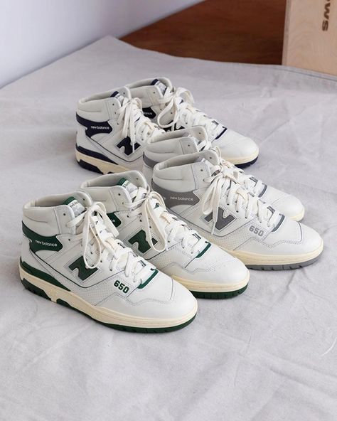 New Balance High Tops, Aime Leon Dore New Balance, New Balance 650, Teddy Santis, New Balances, Nike High Tops, Aime Leon Dore, Shoe Wishlist, Shoe Inspo