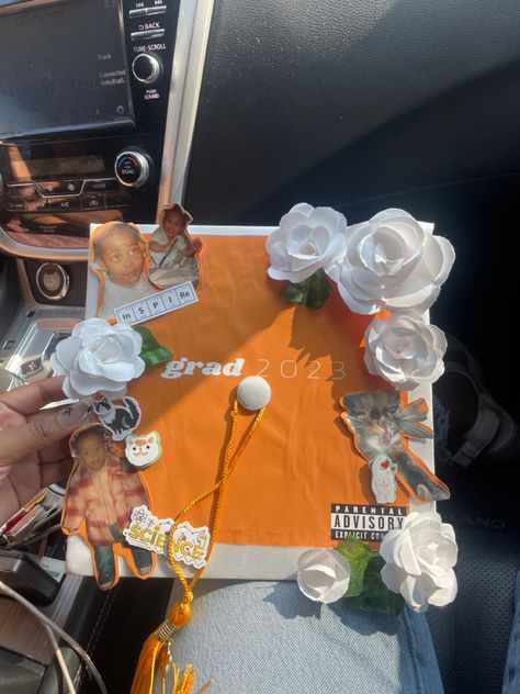 The Smiths Graduation Cap, Kali Uchis Grad Cap, Frank Ocean Grad Cap Ideas, Brent Faiyaz Graduation Cap, Grad Caps Aesthetic, Graduation Cap Designs Orange, The Weeknd Grad Cap, Grad Cap Ideas Frank Ocean, Graduation Cap Designs Coquette