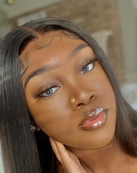 Gray Contacts On Black Women, Sterling Grey Contacts, Lip Pictures, Peekaboo Hair Colors, Woman With Blue Eyes, Colored Eye Contacts, Eye Contact Lenses, Peekaboo Hair, Marley Hair