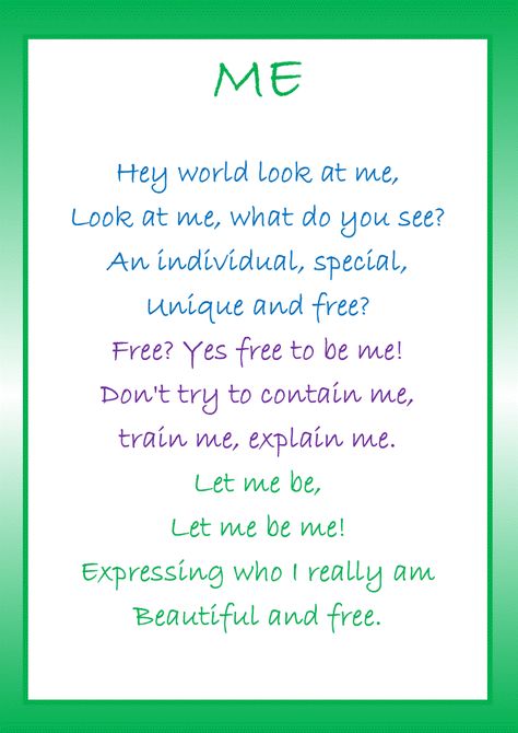 I wrote this poem because as a teenager I often felt like I did not fit in. This poem leads to wonderful discussions on being your authentic self. {Deborah Nel} Free To Be Me, Beautiful Poetry, What Do You See, Authentic Self, Supreme Court, Fit In, Poetry, Felt, Writing