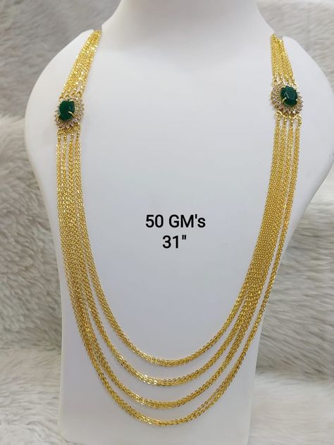 Silver jewellery @ Ingot jewells 9491623532 Step Chains Gold, Chandra Haar Designs Gold, Chandraharam Locket Designs, Guthapusala Necklace, Step Chains Designs, Chandra Haram Designs Gold, Chandra Haram, Honey Necklace, Step Chain