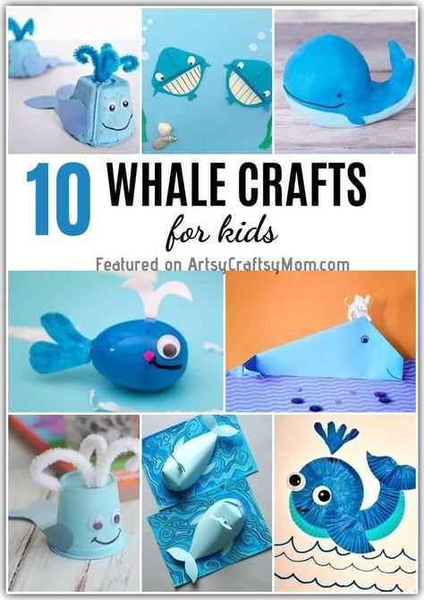 With World Whale Day coming up on 16th February, it’s the perfect time to learn more about whales with these 10 Wonderful Whale Crafts for Kids!! Whale Crafts For Toddlers, Whale Crafts For Preschool, Whale Crafts For Kids, Ocean Education, Elementary Crafts, Whale Craft, Letters Craft, Ocean Theme Crafts, Whale Crafts